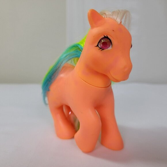 Vintage My Little Pony Original Toy GI Party Time Twinkle Eyes MLP orange 1985 - Picture 3 of 7